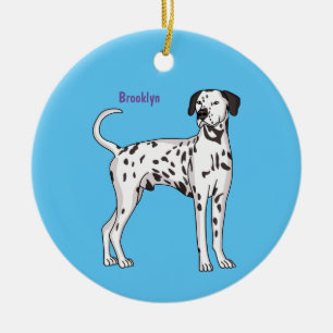 Dalmatian dog cartoon ceramic tree decoration