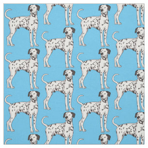 Dalmatian dog cartoon  fabric