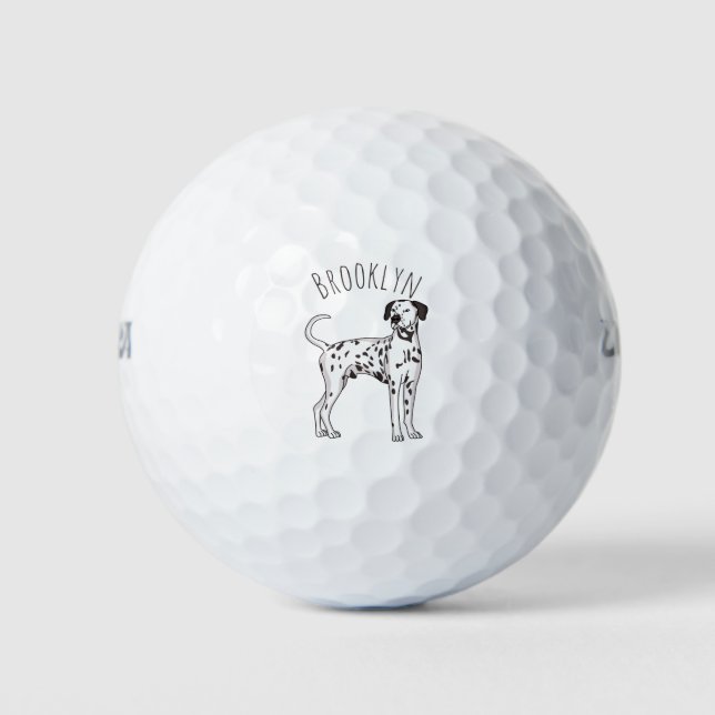 Dalmatian dog cartoon  golf balls (Front)