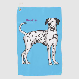 Dalmatian dog cartoon golf towel