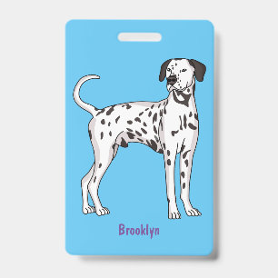Dalmatian dog cartoon ID badge