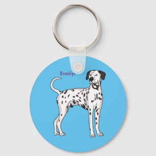 Dalmatian dog cartoon key ring