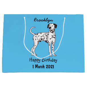 Dalmatian dog cartoon large gift bag