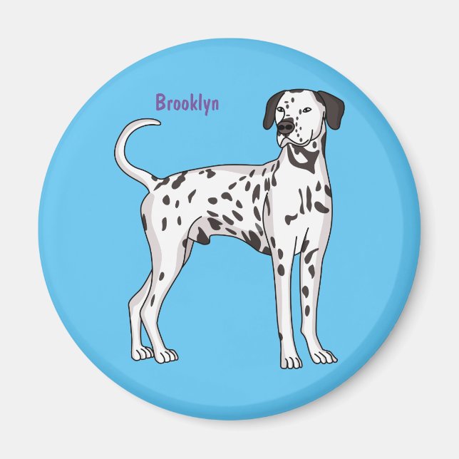 Dalmatian dog cartoon magnet (Front)