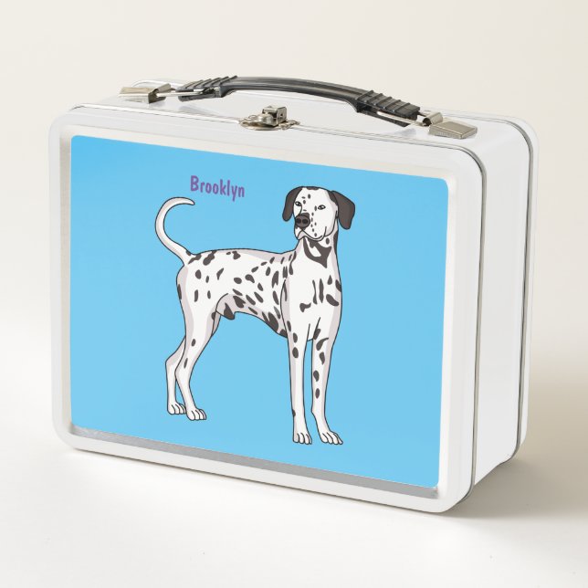Dalmatian dog cartoon metal lunch box (Front)