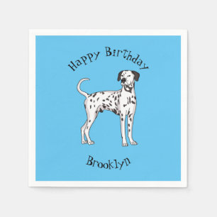 Dalmatian dog cartoon napkin