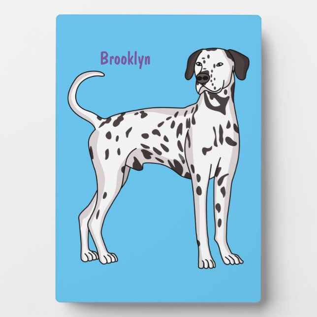 Dalmatian dog cartoon plaque (Front)