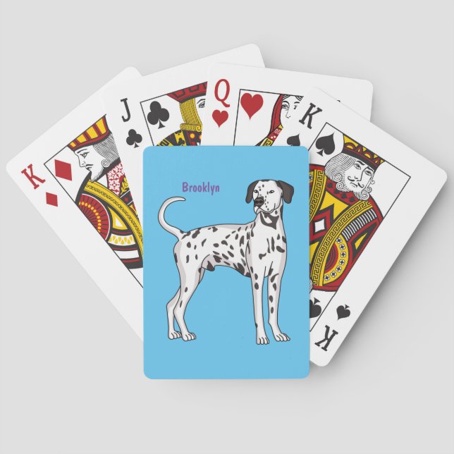 Dalmatian dog cartoon playing cards (Back)