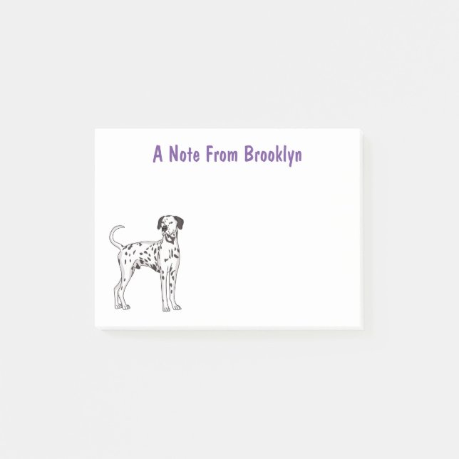 Dalmatian dog cartoon post-it notes (Front)
