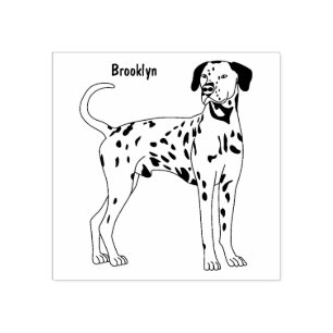 Dalmatian dog cartoon rubber stamp