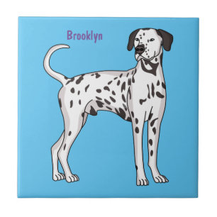 Dalmatian dog cartoon tile