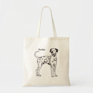 Dalmatian dog cartoon tote bag