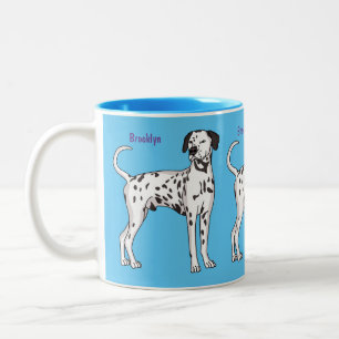 Dalmatian dog cartoon Two-Tone coffee mug