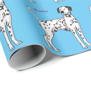 Dalmatian dog cartoon wrapping paper