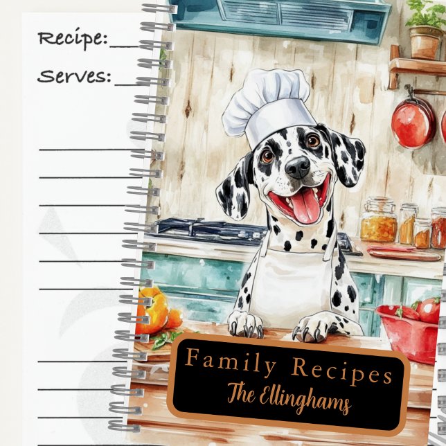 Dalmatian Dog Chef Spiral Recipe Book (Creator Uploaded)