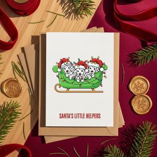 Dalmatian Dog Christmas Card – Santa’s Helpers