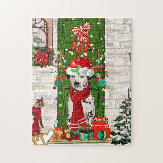 Dalmatian Dog Christmas   Jigsaw Puzzle (Vertical)