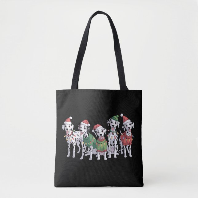Dalmatian Dog Christmas Lover Xmas Dog Mum Tote Bag (Front)