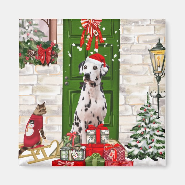 Dalmatian Dog Christmas   Magnet (Front)