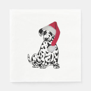 Dalmatian Dog Christmas Napkin