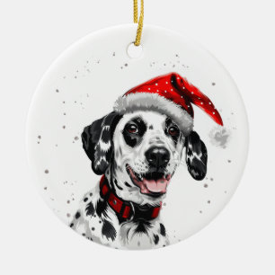 Dalmatian Dog Christmas Personalized Ceramic Tree Decoration
