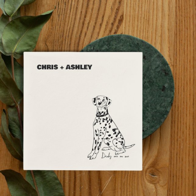 Dalmatian Dog Cocktail Napkin for wedding (Creator Uploaded)