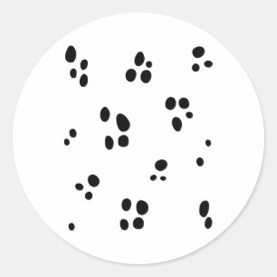 Dalmatian Dog Costume Shirt Kids Animal Funny Hall Classic Round Sticker