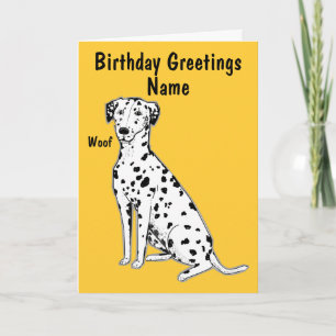 Dalmatian Dog Customisable Birthday Card