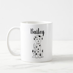 Dalmatian Dog Cute Calligraphy Pet Personalised Coffee Mug