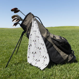Dalmatian Dog Design Any Colour Background Golf Towel