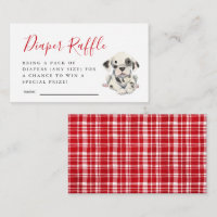 Dalmatian Dog Diaper Raffle Ticket Enclosure Card