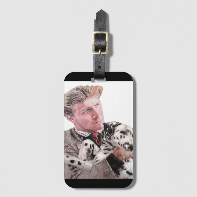 Dalmatian Dog Dogs cute Animal Spotty Luggage Tag (Front Vertical)