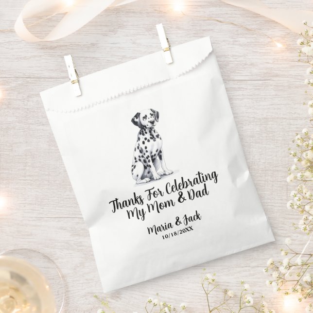 Dalmatian Dog Favour Bags (Clipped)