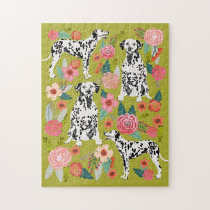 Dalmatian Dog Floral Puzzle