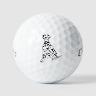 Dalmatian dog  golf balls