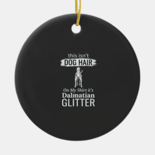 Dalmatian Dog Hair Glitter Funny Pet Ceramic Tree Decoration