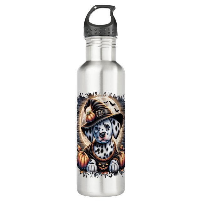 Dalmatian Dog Halloween 710 Ml Water Bottle (Front)