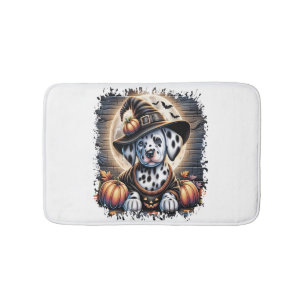 Dalmatian Dog Halloween Bath Mat