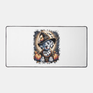 Dalmatian Dog Halloween Desk Mat