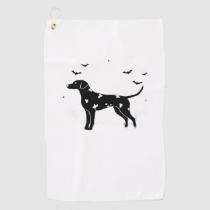 Dalmatian Dog – Halloween Moon Silhouette Classic  Golf Towel