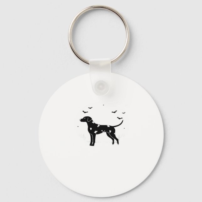 Dalmatian Dog � Halloween Moon Silhouette Classic  Key Ring (Front)