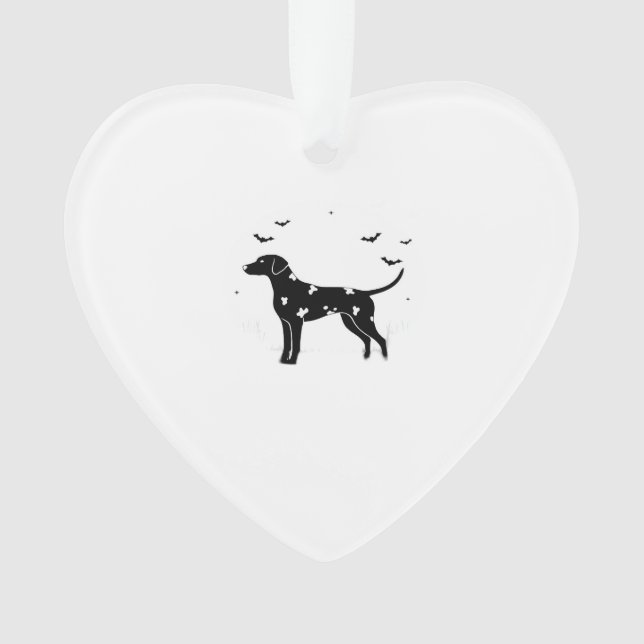 Dalmatian Dog � Halloween Moon Silhouette Classic  Ornament (Front)