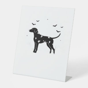 Dalmatian Dog � Halloween Moon Silhouette Classic Pedestal Sign