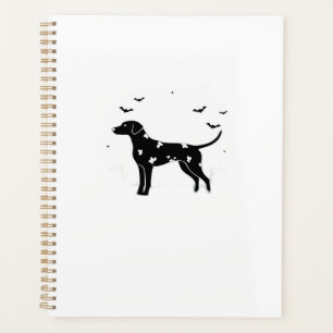 Dalmatian Dog � Halloween Moon Silhouette Classic Planner