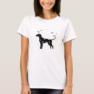 Dalmatian Dog � Halloween Moon Silhouette Classic  T-Shirt