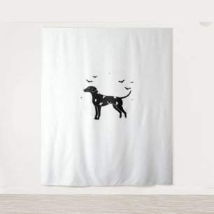 Dalmatian Dog – Halloween Moon Silhouette Classic  Tapestry