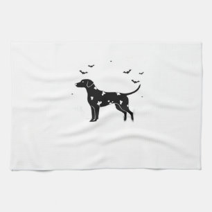 Dalmatian Dog � Halloween Moon Silhouette Classic  Tea Towel