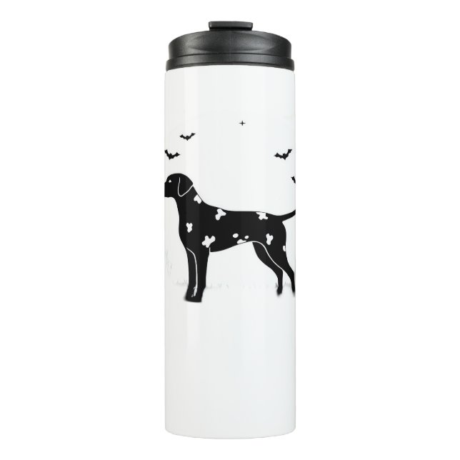 Dalmatian Dog – Halloween Moon Silhouette Classic  Thermal Tumbler (Front)