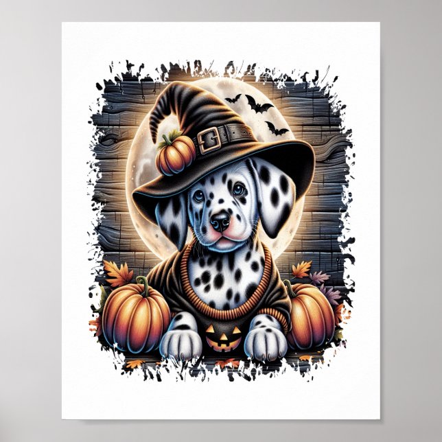 Dalmatian Dog Halloween Poster (Front)