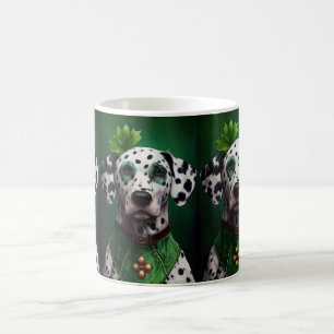 Dalmatian Dog in St. Patrick's Day Dress Coffee Mug